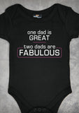 Two Dads – Baby Black Onepiece & T-shirt