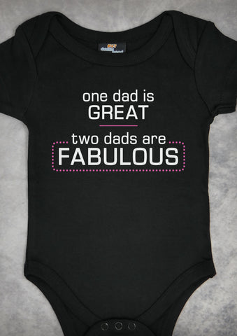 Two Dads – Baby Black Onepiece & T-shirt