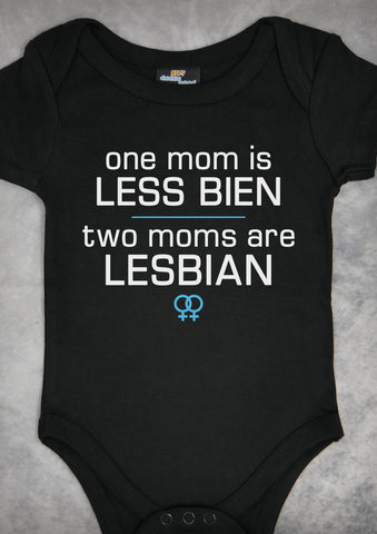 Two Moms – Baby Black Onepiece & T-shirt