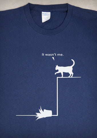 It Wasn't Me (Cat) – Men's Navy Blue T-shirt