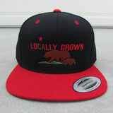 Locally Grown – California Adult Snapback Flat Bill Cap