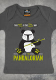 The Pandalorian – Baby Charcoal Gray Onepiece & T-shirt