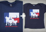 Don't Mess With Daddy Gift Set – Texas Men's T-shirt + Baby Onepiece/T-shirt