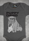 Puppy Dawg – Baby Charcoal Gray Onepiece & T-shirt