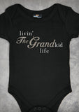 Livin' the Grand Kid Life – Baby Black Onepiece & T-shirt