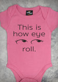 Eye Roll – Baby Coral Pink Onepiece & T-shirt