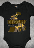 Diggin' Daddy – Baby Black Onepiece & T-shirt