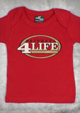 Faithful 4 Life – Baby Red Onepiece & T-shirt