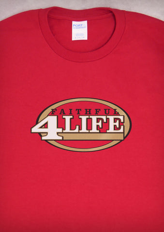 Faithful 4 Life – Men's Red T-shirt