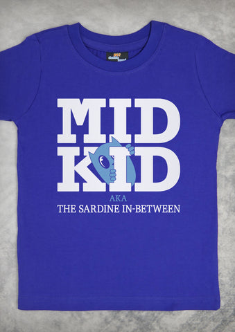 Mid Kid – Youth Cobalt Blue Crew Neck T-shirt