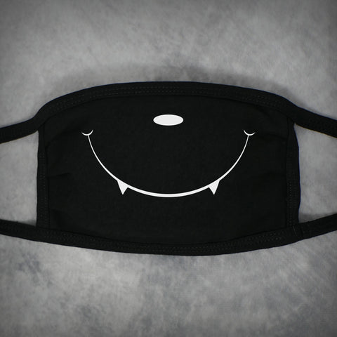 Smile Fangs – Adult Size Face Mask – Black