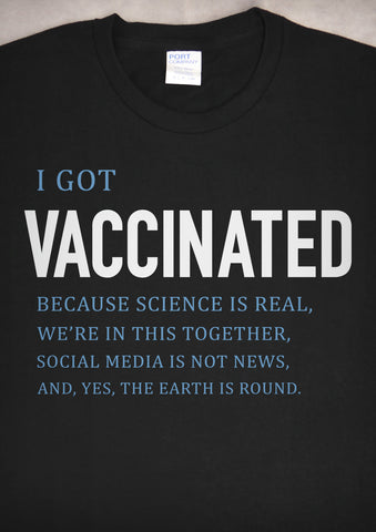 I Got Vaccinated – Men's Black T-shirt