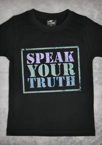 Speak Your Truth – Youth Boy Black T-shirt