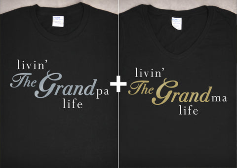 Livin' The Grand Life Gift Set – Men's T-shirt + Women's V-neck