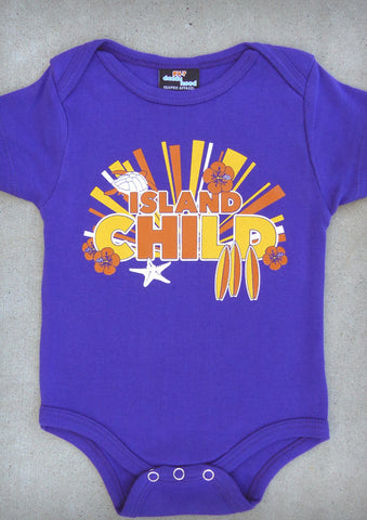 Island Child – Hawaii Baby Girl Purple Onepiece & T-shirt