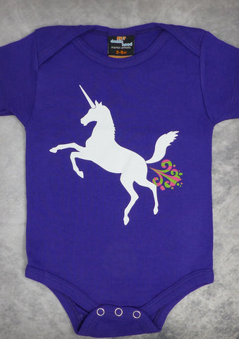 Unicorn – Baby Purple Onepiece & T-shirt