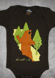 The Wild Calls (Bear) – California Baby Chocolate Brown Onepiece & T-shirt