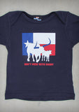 Don't Mess With Daddy – Texas Baby Navy Blue Onepiece & T-shirt