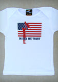 In Dad We Trust (with Boy) – Baby White Onepiece & T-shirt