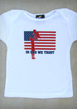 In Dad We Trust (with Girl) – Baby White Onepiece & T-shirt