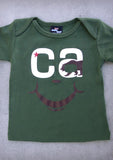 CA Smile – California Baby Olive Onepiece & T-shirt