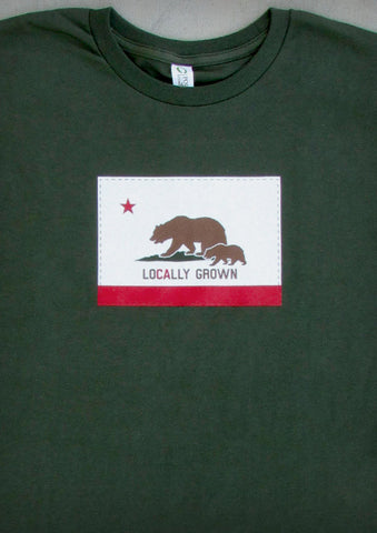 Locally Grown – California Men's Olive Green & Charcoal Gray T-shirt