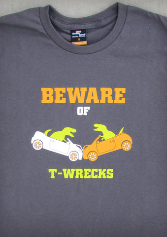 Beware of T-Wrecks – Men's Charcoal Gray T-shirt
