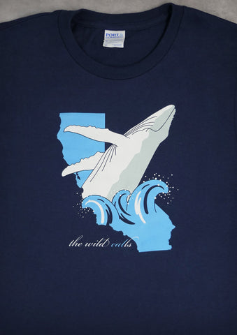 The Wild Calls (Whale) – California Men's Navy Blue T-shirt