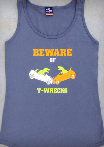 Beware of T-wrecks – Women's Charcoal Tank Top