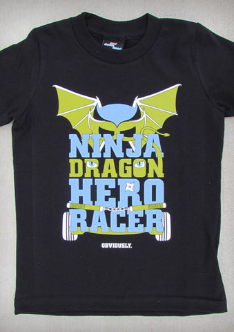 Ninja Dragon Hero Racer – Youth Black T-shirt