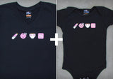 Emoji Gift Set – Men's/Women's T-shirt + Baby Onepiece/T-shirt