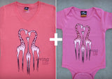 Loving Life Gift Set – Women's V-neck + Baby Onepiece/T-shirt