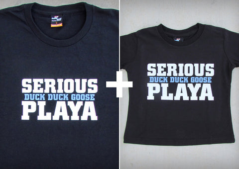Serious Duck Duck Goose Playa Gift Set – Men's T-shirt + Youth Boy T-shirt